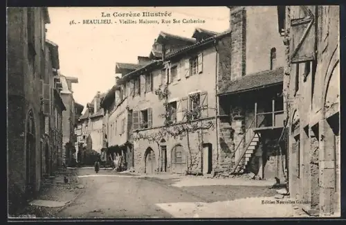 AK Beaulieu /Corrèze, Vieilles Maisons, Rue Ste Catherine