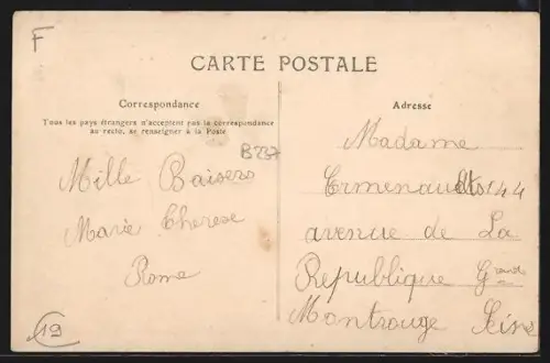 AK Ayen /Corrèze, L`Église, l`École et le Champ de Foire