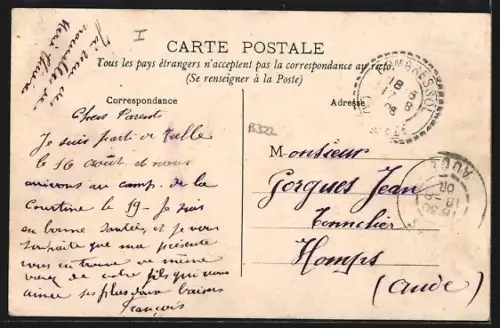 AK Combressol /Corrèze, Café de la Chaumière et épicerie devant des arbres en hiver