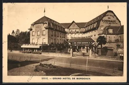 AK Brive, Grand Hôtel de Bordeaux et son entrée élégante