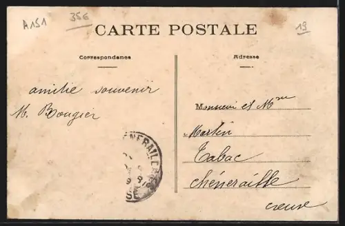 AK Sornac /Corrèze, La Grande Rue animée avec boutique de confection et nouveautés