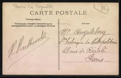 AK Villeneuve-l`Étang, Le Pont de fer