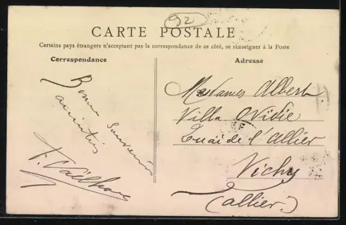 AK Asnières, Château Pouget, Un coin du Parc