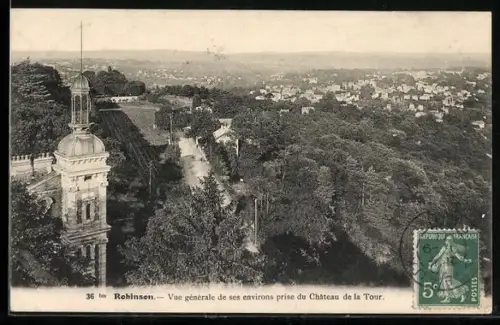AK Robinson, Vue générale de ses environs prise du Château de la Tour