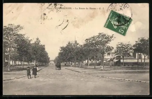AK Courbevoie, La Route du Havre