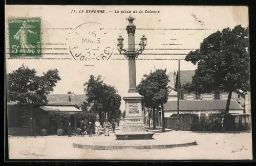 AK La Garenne, La place de la Colonne
