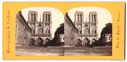 Stereo-Fotografie H. J., Paris, Ansicht Paris, La Cathédrale