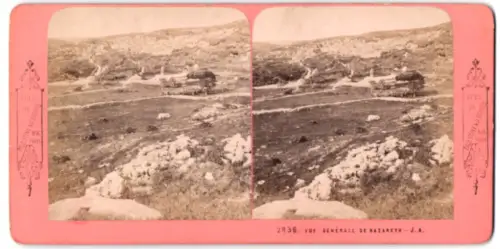 Stereo-Fotografie B. K., Paris, Ansicht Nazareth, Vue Générale