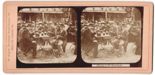 Stereo-Fotografie Allg. Deutscher Kunst-Verein, Berlin, Ansicht Berlin, Berliner in der Hasenhaide