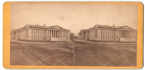 Stereo-Fotografie unbekannter Fotograf, Ansicht Washington D.C., Treasury Department