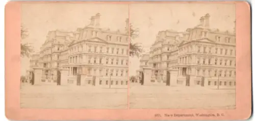 Stereo-Fotografie unbekannter Fotograf, Ansicht Washington D.C., Navy Department