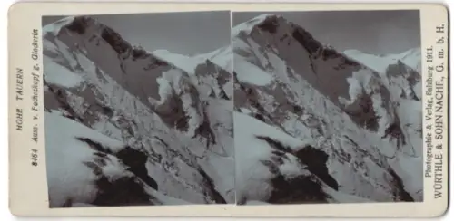 Stereo-Fotografie Würthle & Sohn, Salzburg, Ansicht Glockerin /Hohe Tauern, Aussicht vom Fochezkopf