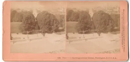 Stereo-Fotografie B. W. Kilburn, Littleton N.H., Ansicht Washington D.C., View from the Congressional Library