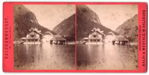 Fotografie Baldi & Würthle, Salzburg, Ansicht Hallstatt, Blick auf die Gosaumühle