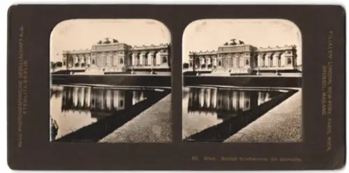 Stereo-Fotografie NPG, Berlin, Ansicht Wien, Blick auf Schloss Schönbrunn, die Gloriette