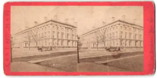 Stereo-Fotografie E. & H. T. Anthony & Co., New York, Ansicht Washington D.C., The Post Office from south-east