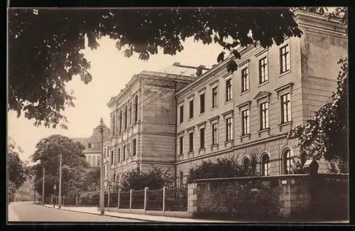 AK Freiberg / Sachsen, Partie am Gymnasium Albertinum