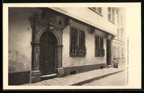 AK Frankfurt a. M., Haustür Klostergasse 3