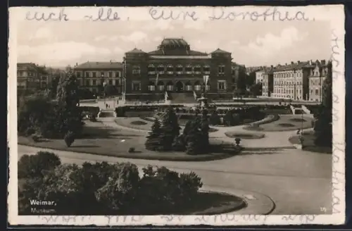 AK Weimar / Thüringen, Museum mit Anlagen