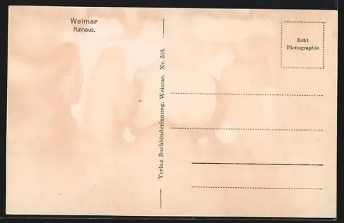 AK Weimar / Thüringen, Rathaus mit Neptunbrunnen