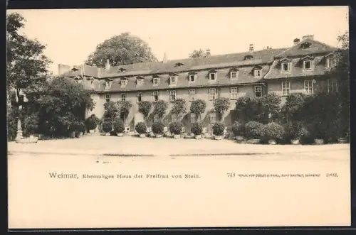 AK Weimar / Thüringen, Ehemaliges Haus der Frau von Stein