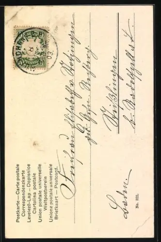 AK Hirsch, auf einer Waldlichtung liegend