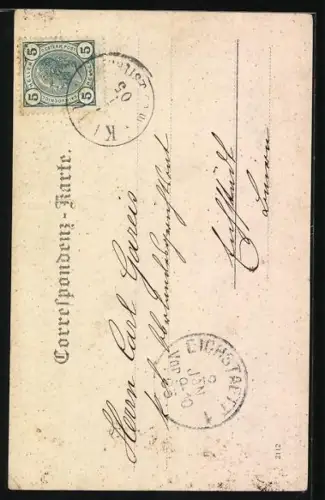 Foto-AK Knabe auf einem Arbeitspferd