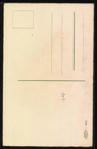 AK Zwei Katzen und eine umgekippte Vase mit Nelken, Geburtstagsgruss