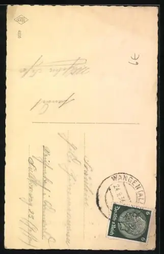 AK Schwarze und weisse Katze, Geburtstagsgruss