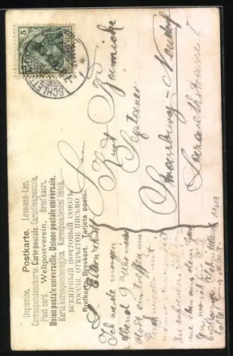 Künstler-AK Feldhasen im Winter vor einem Holzzaun