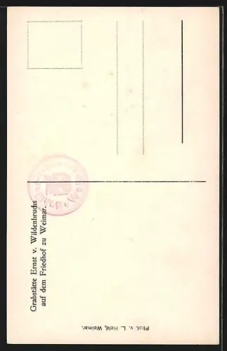 AK Weimar / Thüringen, Grabstätte Ernst v. Wildenbruchs auf dem Friedhof