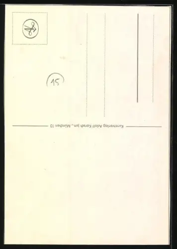 AK Aufgepasst, Pekinese, Portrait