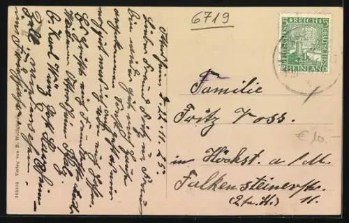 AK Harxheim / Pfalz, Totalansicht, Kirche und Ortsstrasse