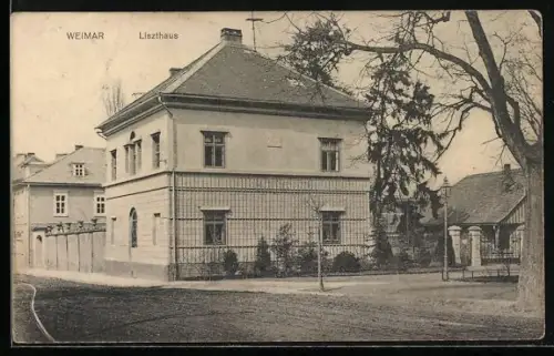 AK Weimar / Thüringen, Blick auf das Liszthaus