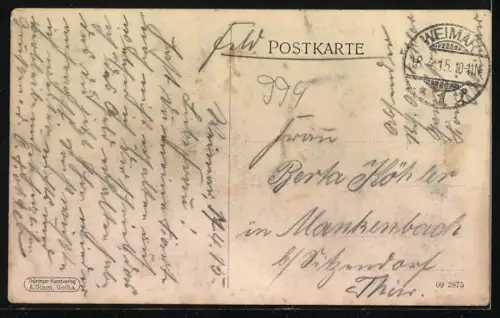 AK Weimar / Thüringen, Blick auf das Liszthaus