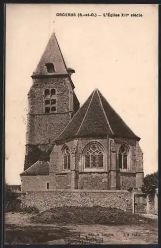 AK Orgerus /S.-et-O., L`église XIIe siècle