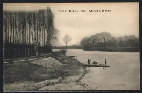 AK Porcheville /S.-et-O., Un coin de la Seine