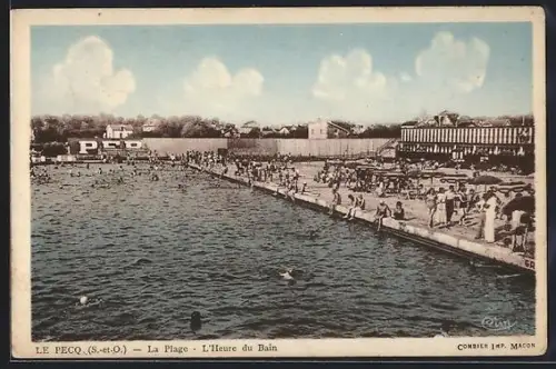 AK Le Pecq /S.-et-O., La Plage, L`Heure du Bain
