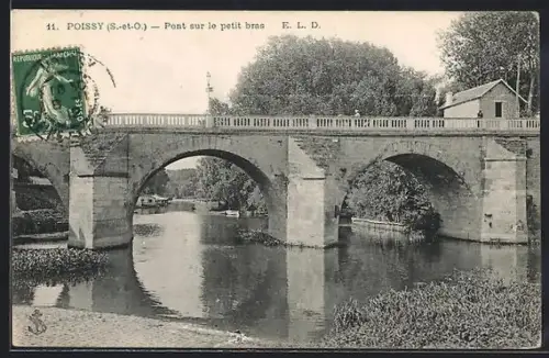 AK Poissy /S.-et-O., Pont sur le petit bras