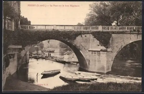 AK Poissy /S.-et-O., Le Pont sur le bras Migneaux