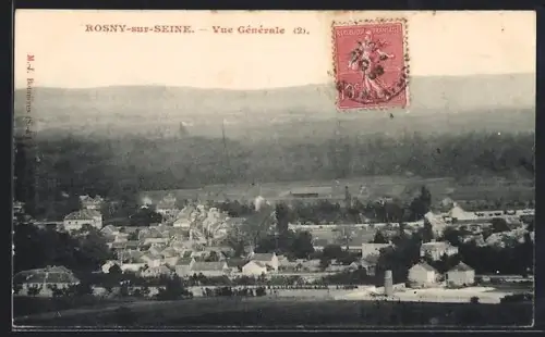 AK Rosny-sur-Seine, Vue générale du village et de la campagne environnante