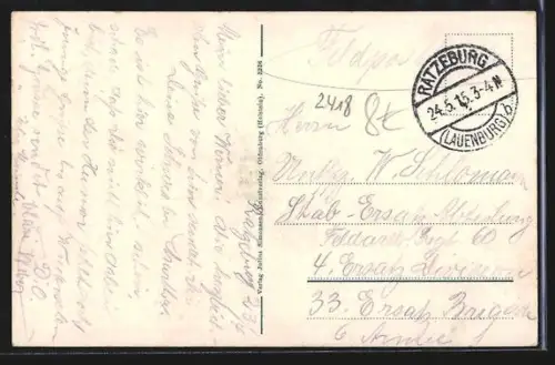 AK Ratzeburg i. Lbg., Blick vom Wasserturm, vom St. Georgsberg