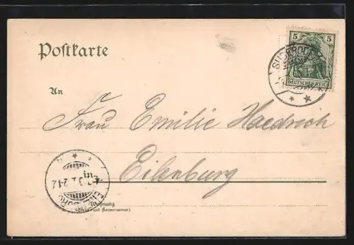 AK Gernrode /Harz, Gasthaus Stubenberg, Bismarckstein