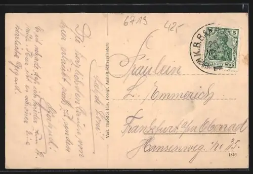 AK Ramsen /Pfalz, Ortspanorama: Kgl. Forstamt, Kirchen, Ferienheim d. Stadt Ludwigshafen a. Rh