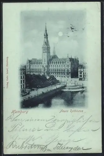 Mondschein-AK Hamburg, Neues Rathaus