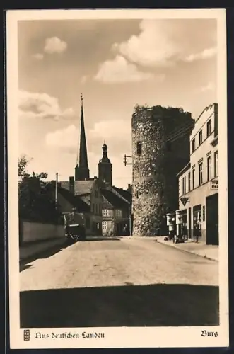 AK Burg / Anhalt, Partie am Berliner Tor