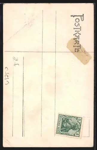 AK Hameln, Strassenecke am Rattenfängerhaus