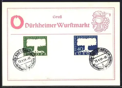 AK Bad Dürkheim, Dürkheimer Wurstmarkt 1958