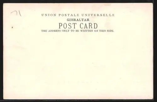 AK Gibraltar, The Convent from the Rock, Blick zum Hafen