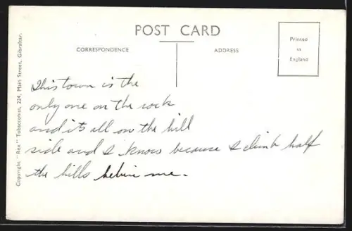 AK Gibraltar, North View of the Town